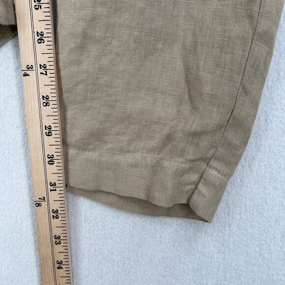ENZA COSTA Linen Easy Pants Womens Medium Dark Clay Tan Pull On Drawstring NEW - Picture 14 of 14